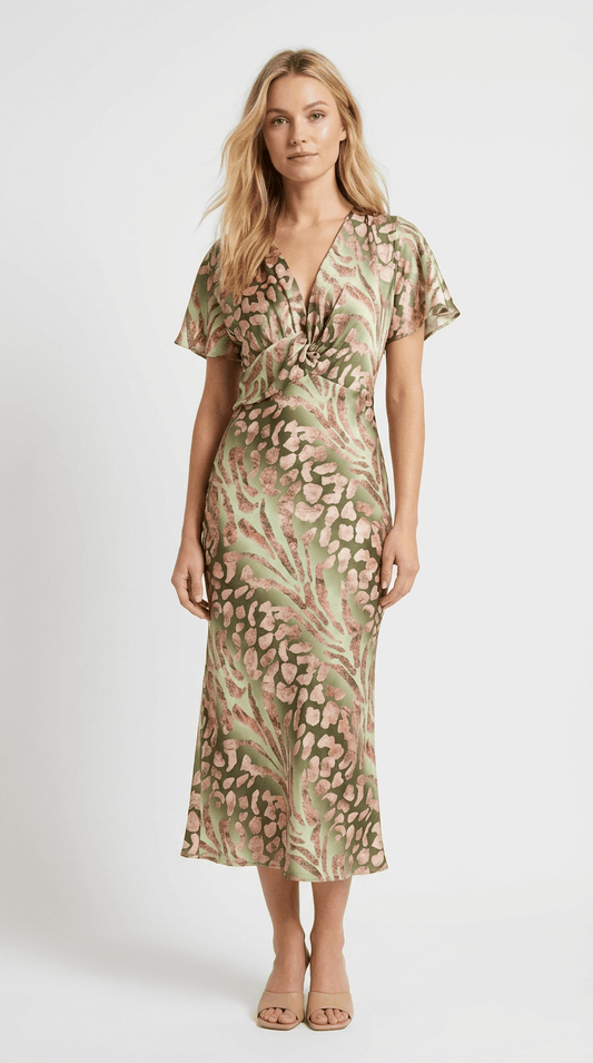 Serava | Robe Midi Fleurie Moderne1